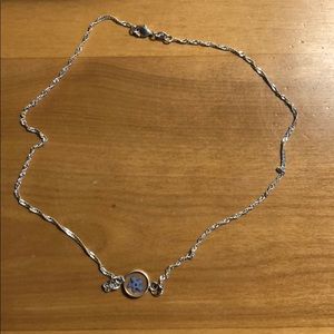 DAINTY Silver Forget Me Not Necklace